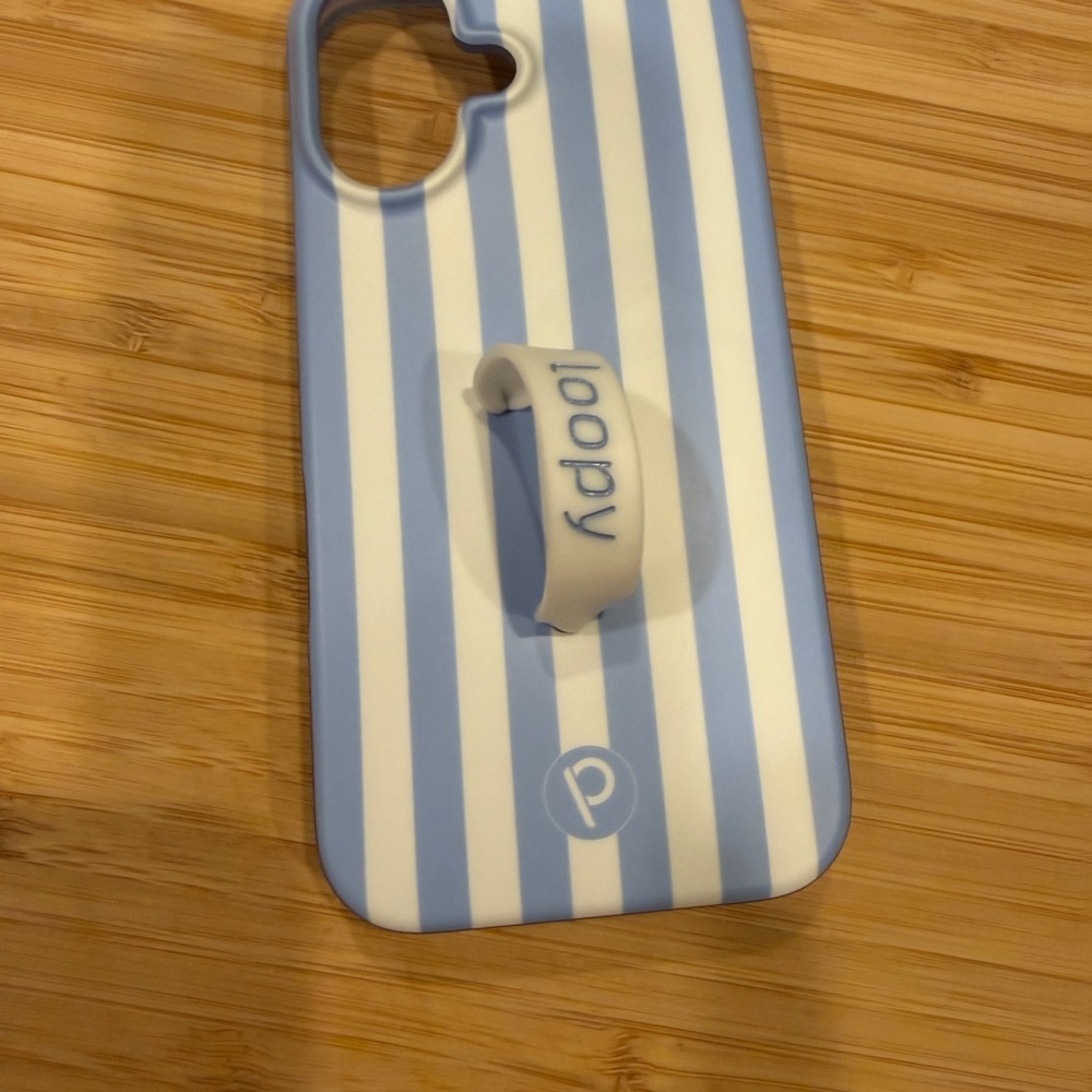 Loopy Case Sky Blue and White Striped Phone Cover